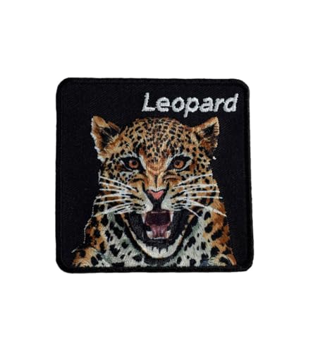 MYMERCERIE Aufnäher zum Aufbügeln, Wildtiere, Leopard, 6,5 cm x 6,5 cm von MYMERCERIE