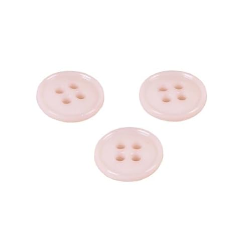 MYMERCERIE Knöpfe, 4 Löcher, recyceltes Nylon, Rosa, 11 mm, 6 Stück von MYMERCERIE