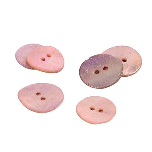 MYMERCERIE 6 Knöpfe Perlmutt Pailletten Rosa Layette – Größe 18 mm von MYMERCERIE