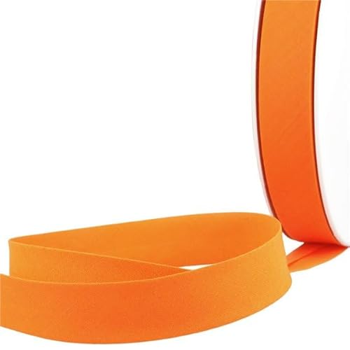 MYMERCERIE Schrägband, gefaltet, alle Textilien, Orange, Meterware, hergestellt in Frankreich – Größe 20 mm von MYMERCERIE