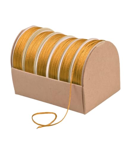 MYMERCERIE Spule mit 10 m Stickband, 2 mm, goldfarben von MYMERCERIE