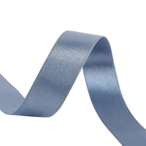 Spule mit 40 m Satinband, doppelseitig, hergestellt in Frankreich, Hellblau – Größe 38 mm von MYMERCERIE