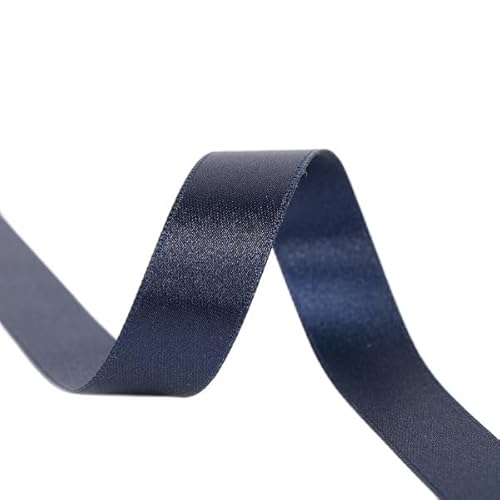 Spule mit 40 m Satinband, doppelseitig, hergestellt in Frankreich, Marineblau – Größe 15 mm von MYMERCERIE