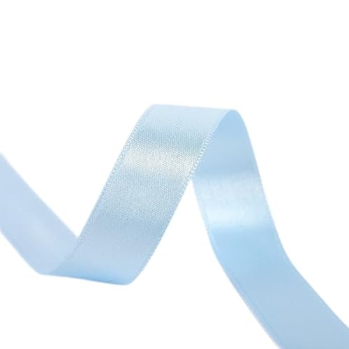 Spule mit 40 m Satinband, doppelseitig, hergestellt in Frankreich, blau – Größe 15 mm von MYMERCERIE