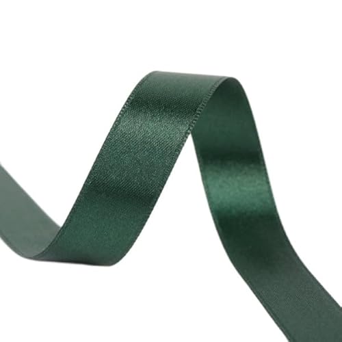 Spule mit 40 m Satinband, doppelseitig, hergestellt in Frankreich, dunkelgrün – Größe 8 mm von MYMERCERIE
