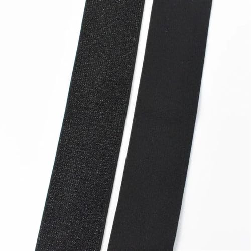 Elastisches Band 3/5/10 Meter 25-50mm Seide Nylon Gummiband Polyester Gurtband Gürtel Gummiband DIY Bund Kleid Gürtel Nähzubehör(Black,10METERS_25MM) von MYOND