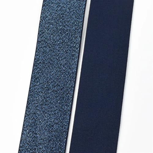 Elastisches Band 3/5/10 Meter 25-50mm Seide Nylon Gummiband Polyester Gurtband Gürtel Gummiband DIY Bund Kleid Gürtel Nähzubehör(Royalblue,10METERS_40MM) von MYOND