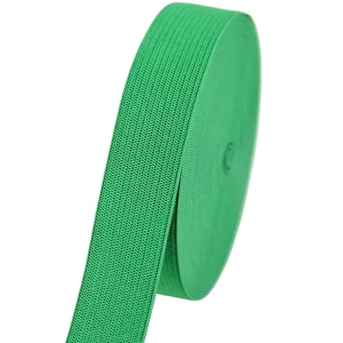 MYOND Elastisches Band 2/5/10M 2CM Bunte Flache Gummibänder Hohe Elastische Latex Gestrickte Dicke Gummi Seil Band DIY Kleidungsstück Hosen Nähen Zubehör(Grass Green,2M_20MM) von MYOND