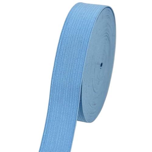 MYOND Elastisches Band 2/5/10M 2CM Bunte Flache Gummibänder Hohe Elastische Latex Gestrickte Dicke Gummi Seil Band DIY Kleidungsstück Hosen Nähen Zubehör(Light Blue,5M_20MM) von MYOND