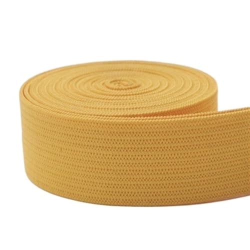 MYOND Elastisches Band 5/2yard 20mm Flaches Gummiband for Nähen Schutzkleidung Zubehör Gummiband Elastische Schnur Seil(20mmgolden,2yard) von MYOND