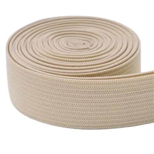 MYOND Elastisches Band 5/2yard 20mm Flaches Gummiband for Nähen Schutzkleidung Zubehör Gummiband Elastische Schnur Seil(20mmkhaki,2yard) von MYOND