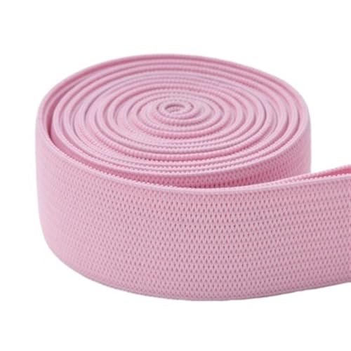 MYOND Elastisches Band 5/2yard 20mm Flaches Gummiband for Nähen Schutzkleidung Zubehör Gummiband Elastische Schnur Seil(20mmpink,5yard) von MYOND