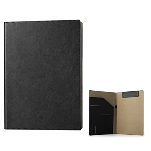 MYRDBT Schreibmappe A4, Büro-Zwischenablage Padfolio Binder A4 Faltbare Datei Clip Portfolio Ordner Dokument Veranstalter Magnetische PU Leder Konferenz Schreibtisch Pad von MYRDBT