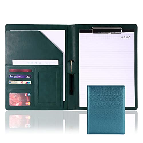 MYRDBT Schreibmappe A4, Padfolio Business Resume Portfolio Ordner Lagerung Klemmbrett Padfolio Mit Legal Pad Ordner Klemmbrett Für Schule Seite Riemen Dokument Organizer von MYRDBT