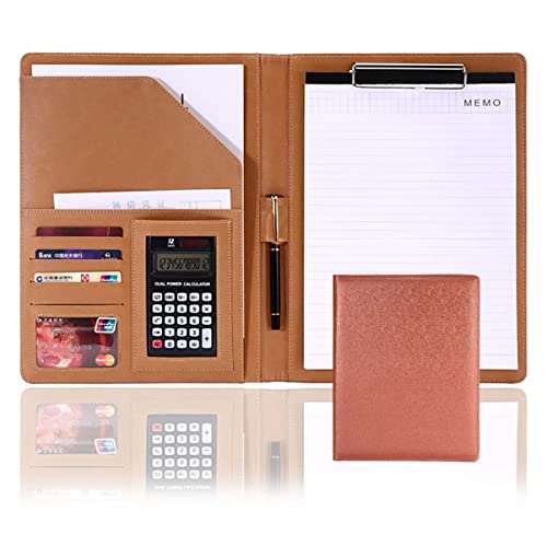 MYRDBT Schreibmappe A4, Padfolio Business Resume Portfolio Ordner Lagerung Klemmbrett Padfolio Mit Legal Pad Ordner Klemmbrett Für Schule Seite Riemen Dokument Organizer von MYRDBT