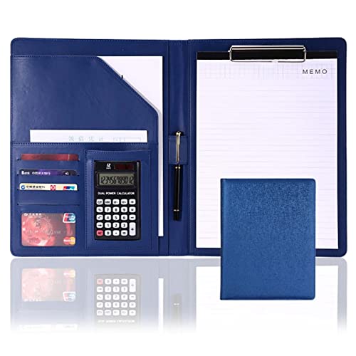 MYRDBT Schreibmappe A4, Padfolio Business Resume Portfolio Ordner Lagerung Klemmbrett Padfolio Mit Legal Pad Ordner Klemmbrett Für Schule Seite Riemen Dokument Organizer von MYRDBT