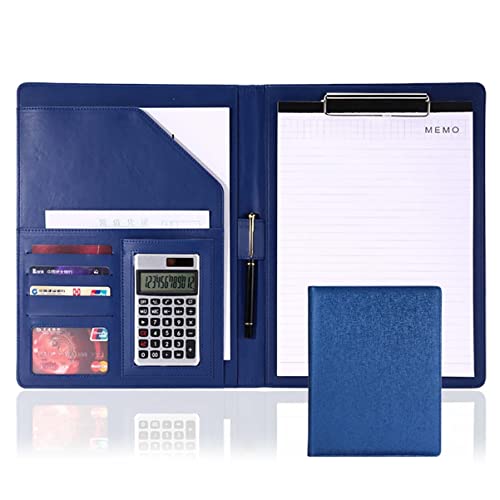 MYRDBT Schreibmappe A4, Padfolio Business Resume Portfolio Ordner Lagerung Klemmbrett Padfolio Mit Legal Pad Ordner Klemmbrett Für Schule Seite Riemen Dokument Organizer von MYRDBT