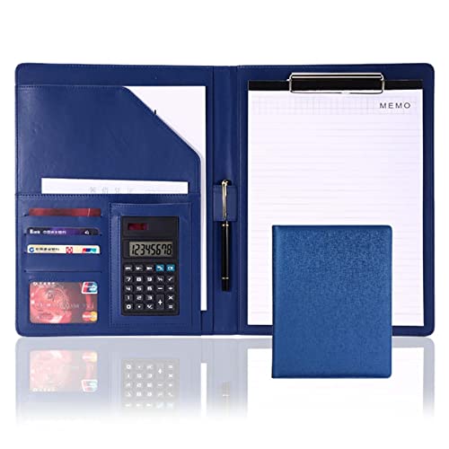 MYRDBT Schreibmappe A4, Padfolio Business Resume Portfolio Ordner Lagerung Klemmbrett Padfolio Mit Legal Pad Ordner Klemmbrett Für Schule Seite Riemen Dokument Organizer von MYRDBT