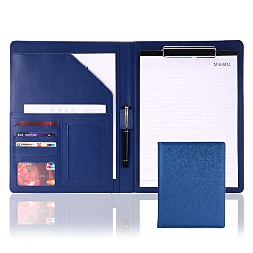 MYRDBT Schreibmappe A4, Padfolio Business Resume Portfolio Ordner Lagerung Klemmbrett Padfolio Mit Legal Pad Ordner Klemmbrett Für Schule Seite Riemen Dokument Organizer von MYRDBT