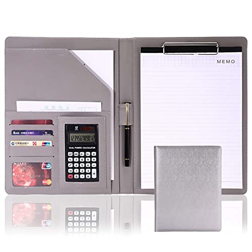 MYRDBT Schreibmappe A4, Padfolio Business Resume Portfolio Ordner Lagerung Klemmbrett Padfolio Mit Legal Pad Ordner Klemmbrett Für Schule Seite Riemen Dokument Organizer von MYRDBT