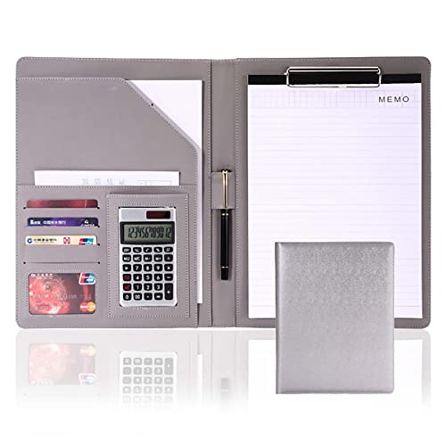 MYRDBT Schreibmappe A4, Padfolio Business Resume Portfolio Ordner Lagerung Klemmbrett Padfolio Mit Legal Pad Ordner Klemmbrett Für Schule Seite Riemen Dokument Organizer von MYRDBT