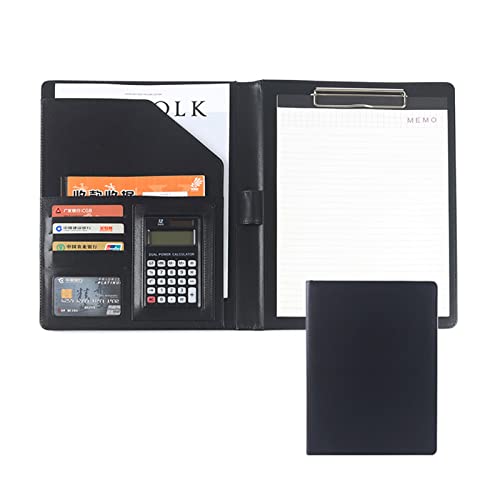 MYRDBT Schreibmappe A4, Padfolio Zwischenablage klein für Schreibblock Kunstleder Ordner für Folio Notizblock Legal Business Notebook Organizer von MYRDBT