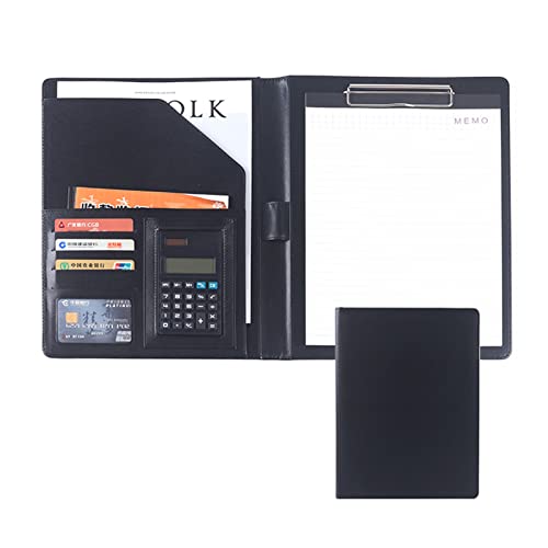 MYRDBT Schreibmappe A4, Padfolio Zwischenablage klein für Schreibblock Kunstleder Ordner für Folio Notizblock Legal Business Notebook Organizer von MYRDBT