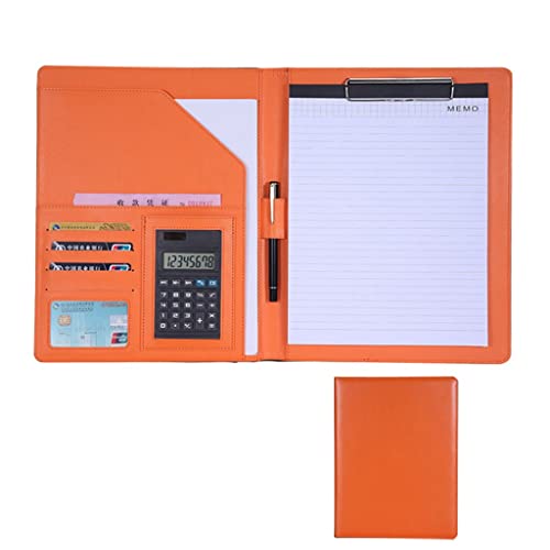 MYRDBT Schreibmappe A4, Portfolio Padfolio Notizbuch mit Klemmbrett A4 Portfolio Binder Organizer Ordner Interview/Lebenslauf Dokument Organizer mit Ärmelhalter von MYRDBT