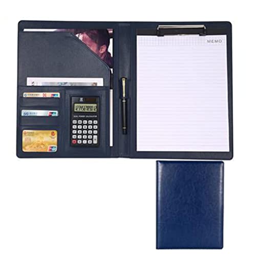 MYRDBT Schreibmappe A4, Portfolio Padfolio Notizbuch mit Klemmbrett A4 Portfolio Binder Organizer Ordner Interview/Lebenslauf Dokument Organizer mit Ärmelhalter von MYRDBT