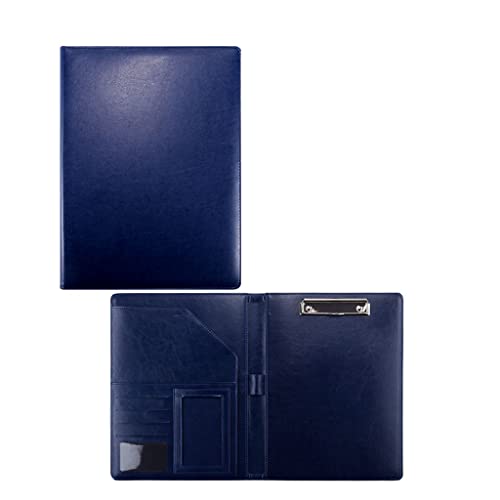 MYRDBT Schreibmappe A4, Premium Business Portfolio PU Leder Portfolio Ordner Mit Klemmbrett Clip Padfolio Für Business Interview Lebenslauf von MYRDBT