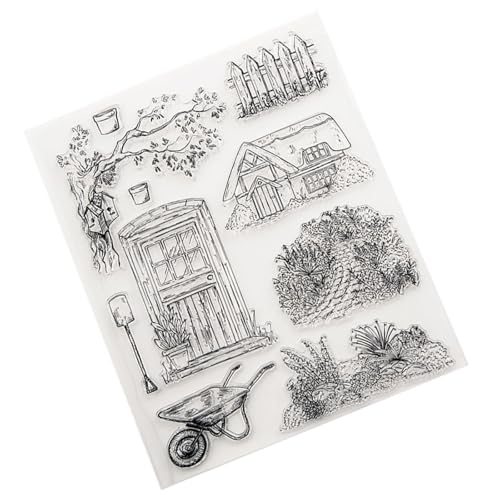 Bücher und Fenster Große klare Stempel für Kartenherstellung Transparente Silikonstempel Siegel für DIY Scrapbooking und Album von MYSUNBAR