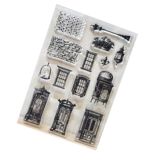 Clear Stamps Haus Transparente Stempel Pflanze Silikonstempel Gummistempel Für Frühlingskartenherstellung Journaling Fotoalbum Tagebuch von MYSUNBAR