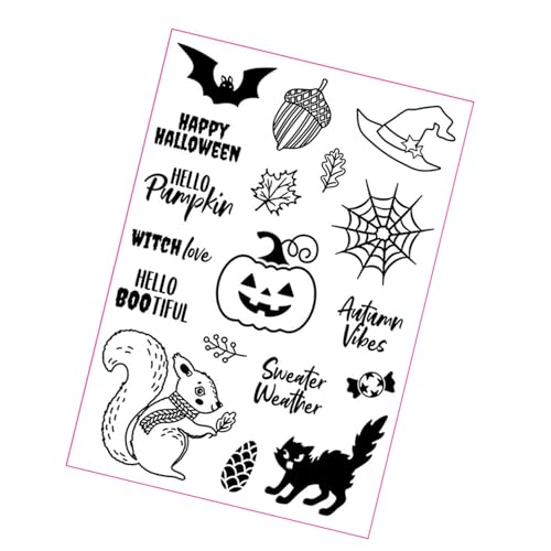 Pumpkin Leaf Klarsichtstempel Transparente Kunststoff-Herbst-Kürbis-Muster-Stempel Für Scrapbooking-Stempel Kartenherstellung von MYSUNBAR