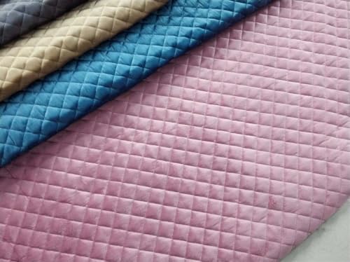 Gesteppter Baumwollstoff 280 cm breiter Seidensamt-Steppstoff aus Sandwich-Baumwolle for Sofas, verdickter rutschfester Sandwich-Baumwollstoff for Sofakissen Warmes Steppfutter(Blossom pink,280cm x 10 von MZPOZB