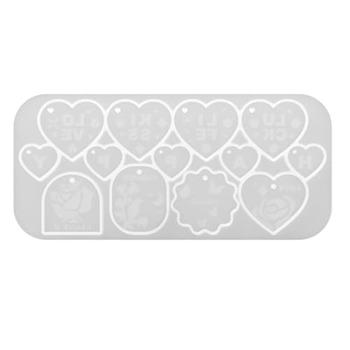 Praktischer Silikon-Valentinstags-Herz-Anhänger, Zubehör zum Basteln, personalisieren, Geschenke, Zuhause oder Studio Praktischer Silikon-Valentinstags-Herz-Anhänger, Zubehör zum Basteln, personalisieren, Geschenke, Zuhause oder Studio von MZRAN