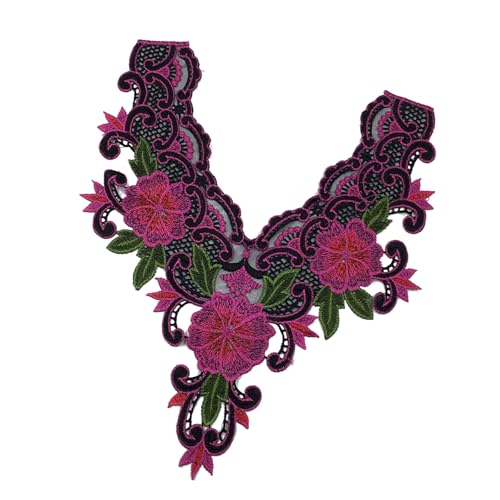 Spitze Blume Applikationen Damen Hochzeitskleid Kragen Elegante Stickerei Spitze für Persönlichkeit Kleidung Styles von MZRAN