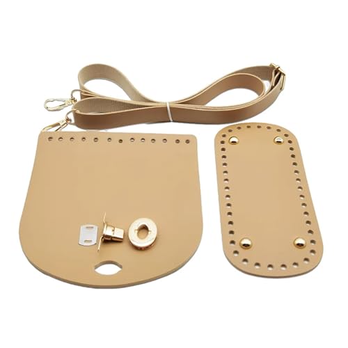 DIY-Ledertaschen-Bausatz 1 Set handgemachte Handtasche Tasche Set Leder Tasche Böden mit Hardware Paket Zubehör Handtasche Shloulder Straps DIY Frauen Rucksack Herstellungsset Handgefertigte(Khaki G) von MZSKLW