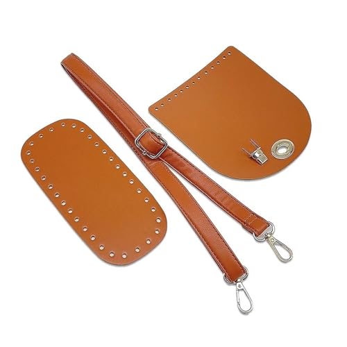 DIY-Ledertaschen-Bausatz 3 teile/satz Faux Leder Schulter Tasche Boden Strap Handtasche Schulter Gurt Gewebte Tasche Set for Diy Handgemachte Tasche Rucksack Zubehör Herstellungsset Handgefertigte(Bro von MZSKLW