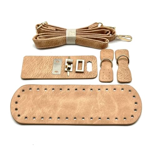 DIY-Ledertaschen-Bausatz Handgefertigter Taschenriemen aus Leder for Handtaschen, gewebtes Set, Taschenböden mit Hardware-Zubehör for DIY-Schulterhandtaschen Herstellungsset Handgefertigte(Fang khaki) von MZSKLW