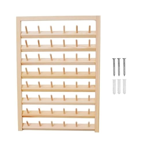 Fadenspulen-Halter 48/54 Spulen Nähgarn Aufbewahrungsbox aus Holz Spule Garnhalter Home Stickerei Klapprahmen Nähständer Organizer in mehreren Größen Für Stickerei, Quilten, Nähen, Haarflechten(48 Spo von MZSKLW