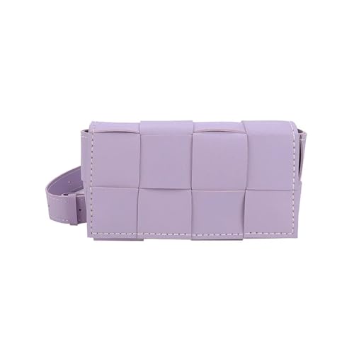 MZSKLW DIY-Ledertaschen-Bausatz 1 Set handgemachte Handtasche Schultergurt gewebte Tasche Set Leder Tasche Böden DIY Telefon Rucksack gewebte rechteckige Tasche Herstellungsset Handgefertigte(Purple) von MZSKLW