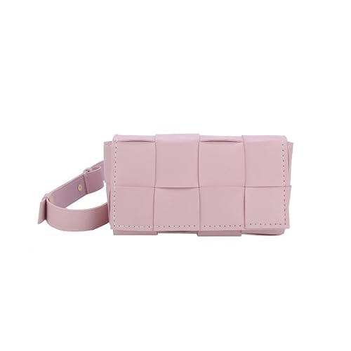 MZSKLW DIY-Ledertaschen-Bausatz 1 Set handgemachte Handtasche Schultergurt gewebte Tasche Set Leder Tasche Böden DIY Telefon Rucksack gewebte rechteckige Tasche Herstellungsset Handgefertigte(Pink) von MZSKLW