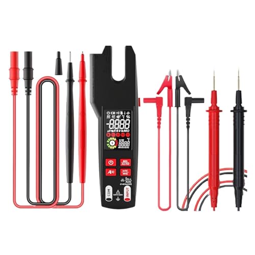 Multimeter Tester Digitales Zangenmessgerät Gabel DC/AC 600A Professionelles Amperemeter Zange T-RMS Strom OpenJaw Elektrischer Tester Auto-Multimeter Präzision Sicher(Clamp Meter Kits) von MZZYG