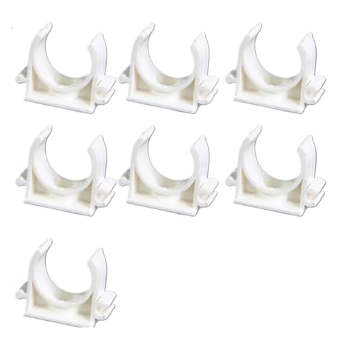 MaRxan Schlauchklemme 10Pcs PVC Rohr Klemme 16-32Mm Wasser Schlauch Anschlüsse Strap Clip Verschluss Kunststoff Rohr Armaturen Unterstützung Halterung zubehör(16mm White) von MaRxan