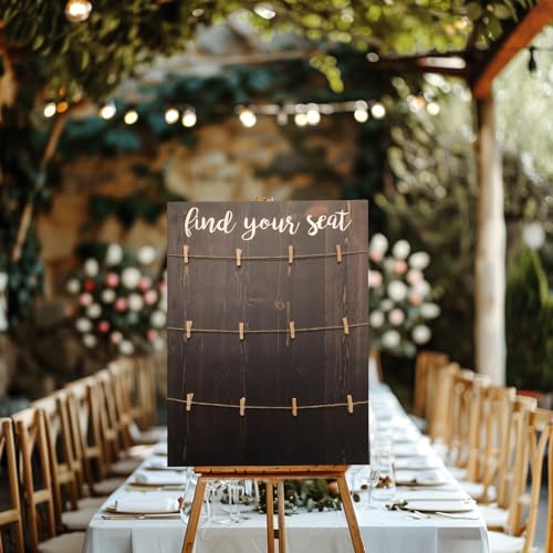 MaSiledy "Find Your Seat", Hochzeitsschilder, Holz, Hochzeitsschild, "Find Your Seat", blanko, 45,7 x 61 cm von MaSiledy