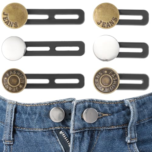 Hosenknopf Verlängerung,Mabor 12 Stück Hosenbunderweiterung Metall Hosenbunderweiterung Knopf Taille Extender Knopf Hosen Expander Button für Jeans Denim Rock Hosen Umstandshosen von Mabor