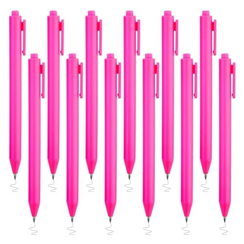 Mabor 12 Stück Kugelschreiber Damen Neutrale Stifte Niedliche Rosa Schulsachen Neutraler Schwarzer Stift Druckkugelschreiber Süßer Aesthetic School Stuff für Das Lernen Im Büro von Mabor