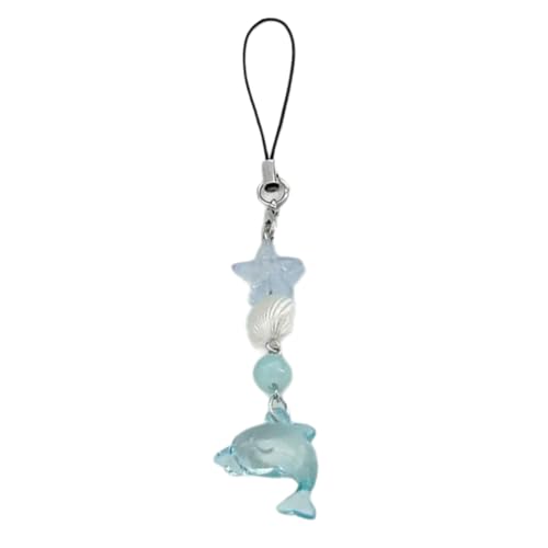 Mabta able Taschenanhänger mit Perlen, Schlüsselanhänger, Delfin, Handy-Charm, elegantes Geschenk, perfektes Accessoire für jeden Anlass von Mabta