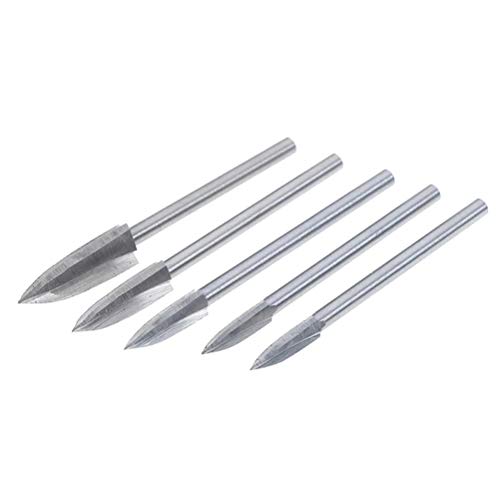 Macabolo 5 Stücke/Set DIY Edelstahl Holz schnitzen Gravur Bohrer Bit Set Fräsen Cutter Wurzel schnitzen Werkzeuge für Holzbearbeitung von Macabolo