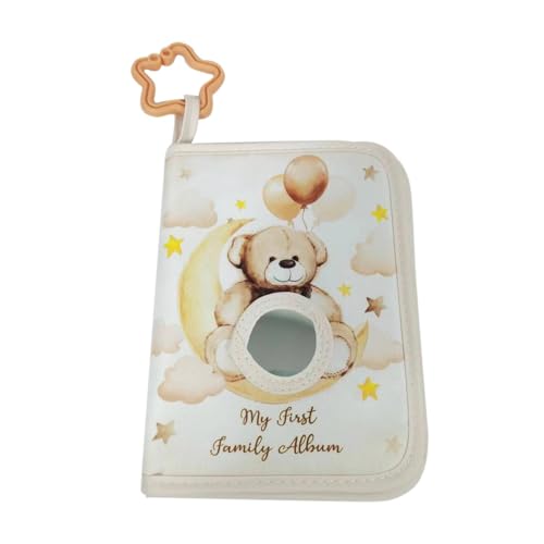 Baby Schallplattenbuch & Scrapbook Babybuch Personalisiert Baby Scrapbook Album Baby Fotoalben | Cute Soft Bear Design Fotobuch Alben | Tragbares Bilderalbum von Maciun